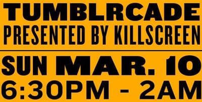 Kill Screen + Tumblr announce 3/10 SXSW party w/Cloud Nothings, Anamanaguchi, live GIFs, & a rad arcade