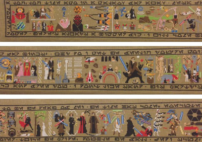 This pixel artist knitted a 30-foot shroud depicting the entire story of Star Wars