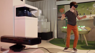 Oculus Rift + Kinect + Wii Balance Board = hoverboard ride of your dreams