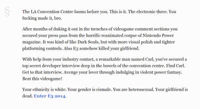 Relive E3 2014’s excess in this gross, caustic videogame