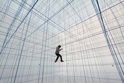 Austrian design collective builds play structure to take strings to new heights
