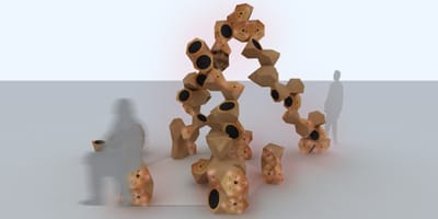 Paper Playscapes is musical chairs with an architectural twist