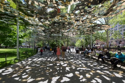 Madison Square Park’s latest trees are mirages made of mirrors and metal