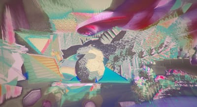 Rioux’s latest EP realized as an irridescent glitch world