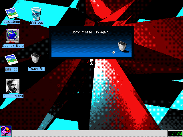 A videogame about exploring the virtual worlds of 1995