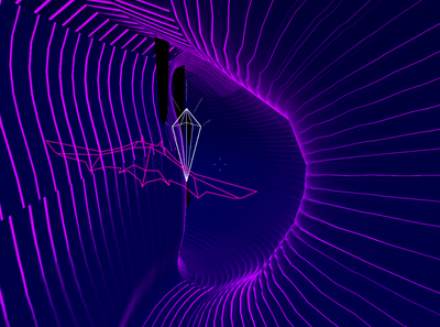 Bat simulator realizes echolocation in Tron-like neon