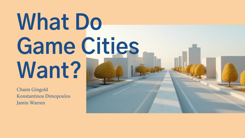 Online Talk: What Do Game Cities Want?