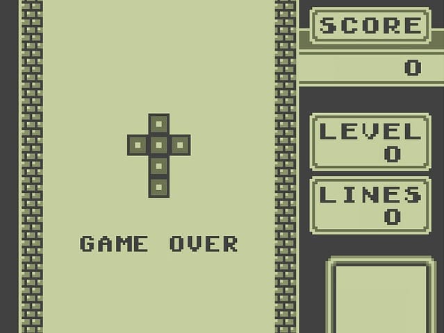 When the Tetris blocks cease to fall