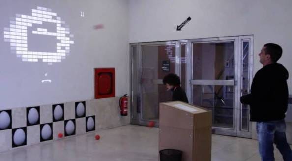 Videogame installation combines physical and digital play