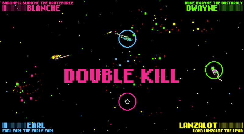 LAZA KNITEZ!! is like Samurai Gunn with runaway spaceships