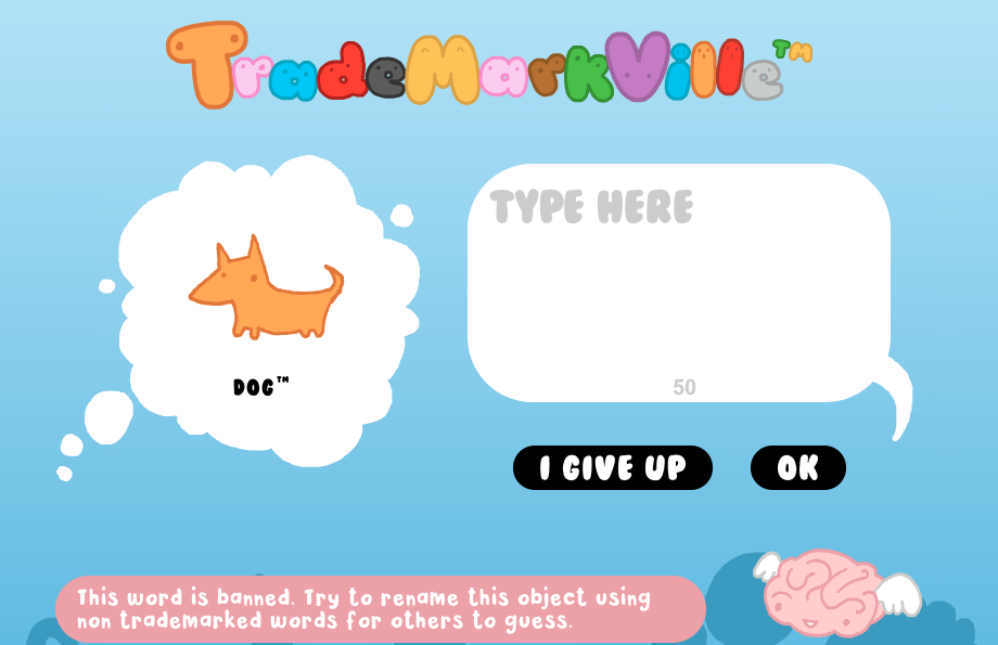 TradeMarkVille imagines a world where all common words are trademarked