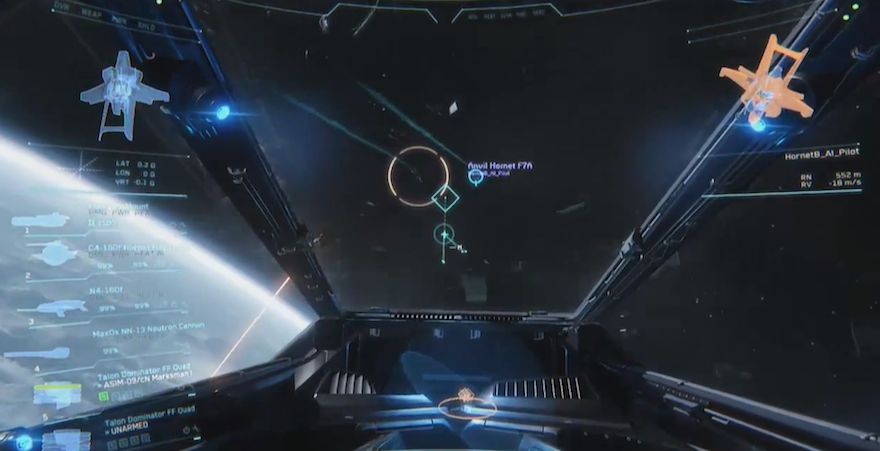 A room full of rowdy people getting hype for Star Citizen’s in-game footage