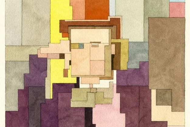 Iconic pop art transformed through 8-bit watercolors