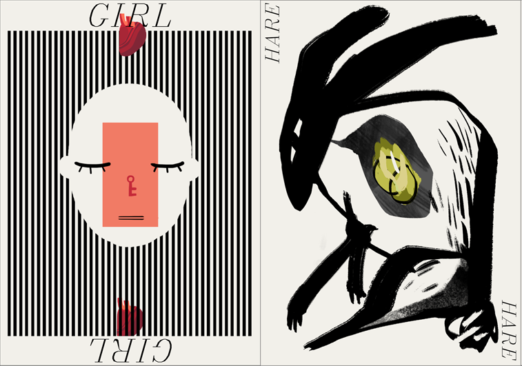 Rabbit meets and woos woman, beautiful card game ensues