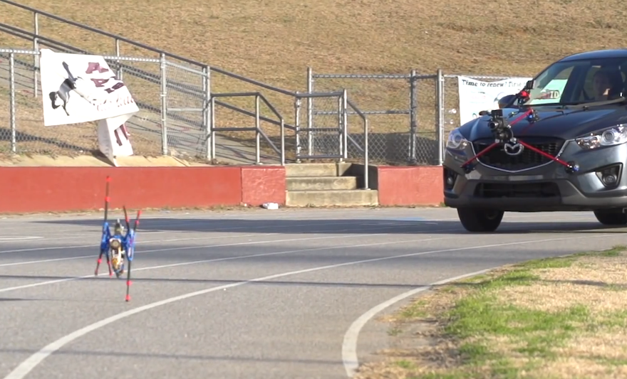 Watch the Usain Bolt of robots outrun a moving car