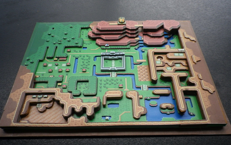 Because who doesn’t need Link to the Past’s overworld crafted in paper