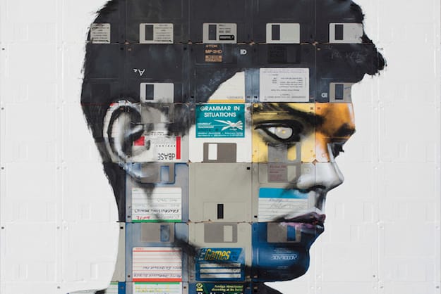 Floppy disk portraits remind us that one day we’ll be outdated and discarded too