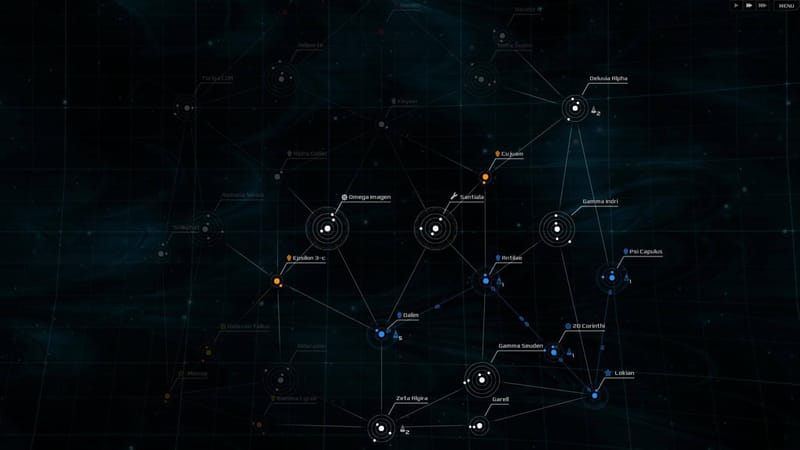 The strikingly minimalist Spacecom says only what it needs to