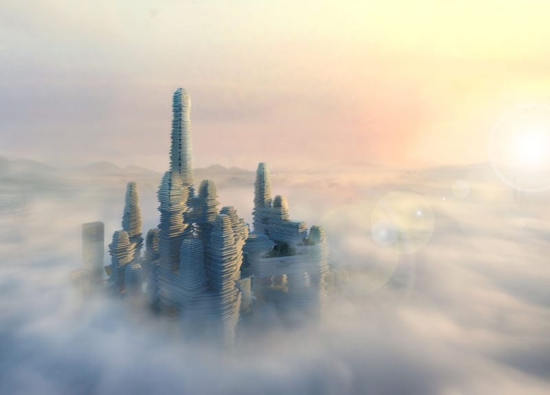 These cloud-shaped skyscrapers may give Columbia a run for her money