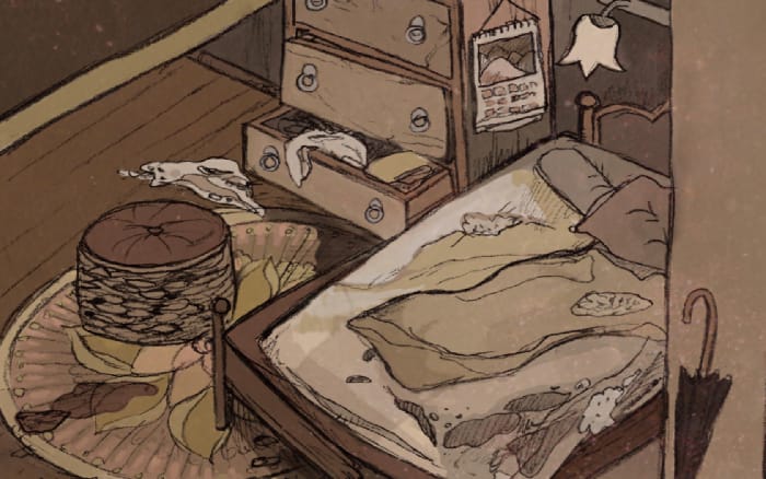 Find a disturbing truth when rummaging through the wreckage of a home