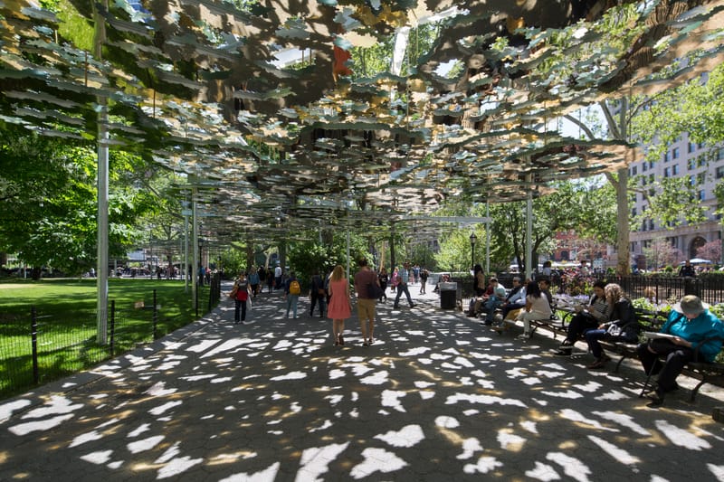 Madison Square Park’s latest trees are mirages made of mirrors and metal