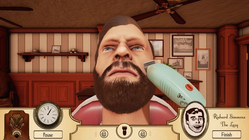 Make a living as a 1930s barber in this male grooming videogame