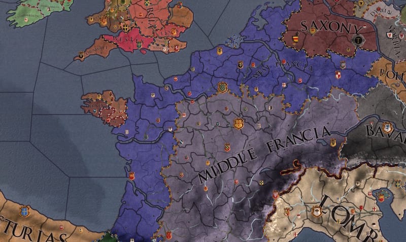 The Crusader Kings II mod capble of generating huge, alternate histories