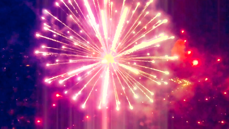 Non-evil drone shoots beautiful footage from inside fireworks